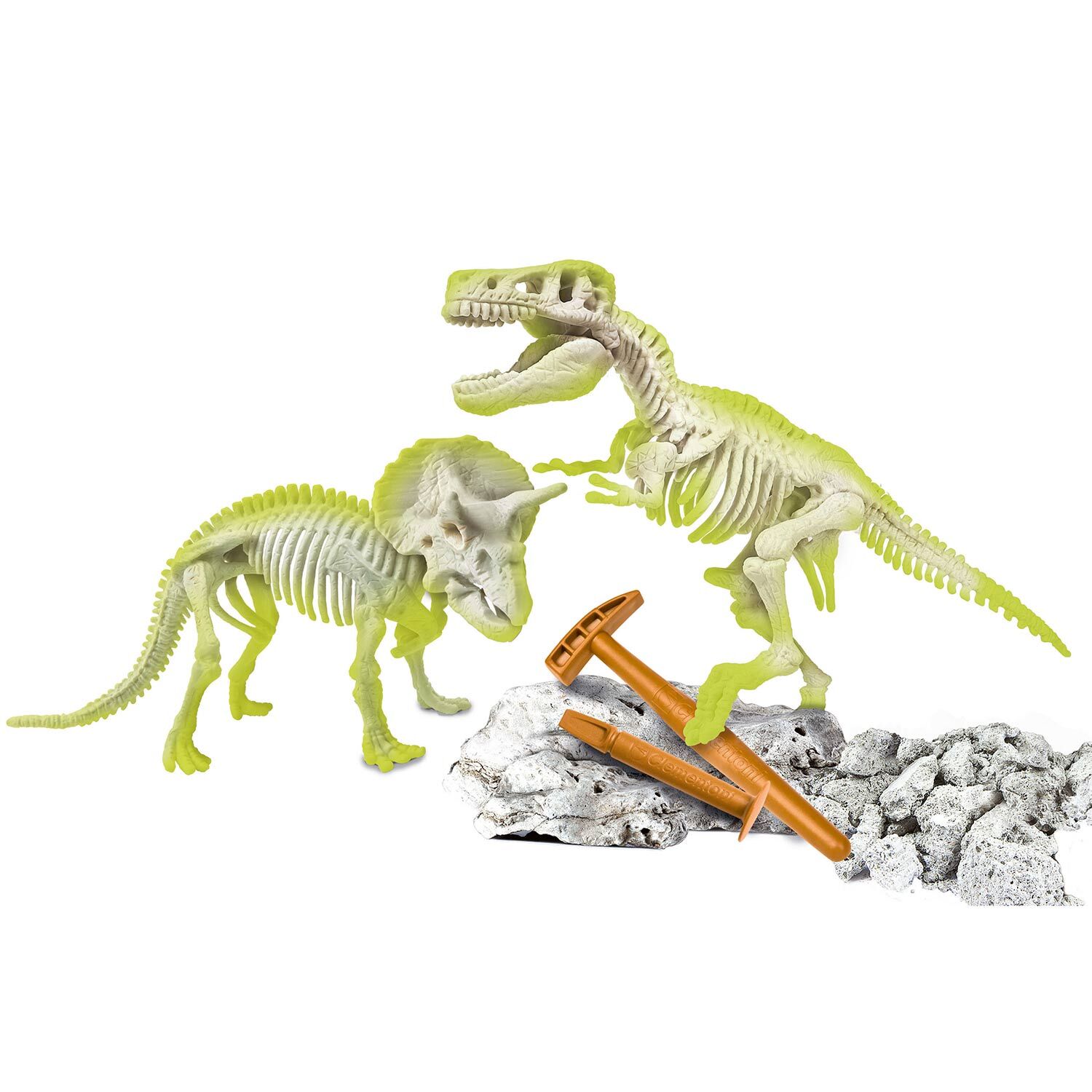 Kit Arqueologia Tiranossauro Rex + Triceratops Clementoni Ciencia & Jogo  67329 - Americana