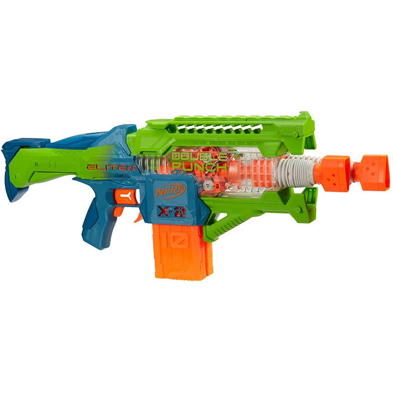 Nerf Elite 2.0 - Lançador Double Punch 50 dardos Nerf Elite, 2 clipes de 10  dardos (F6363) - Cupões Tá Fixe