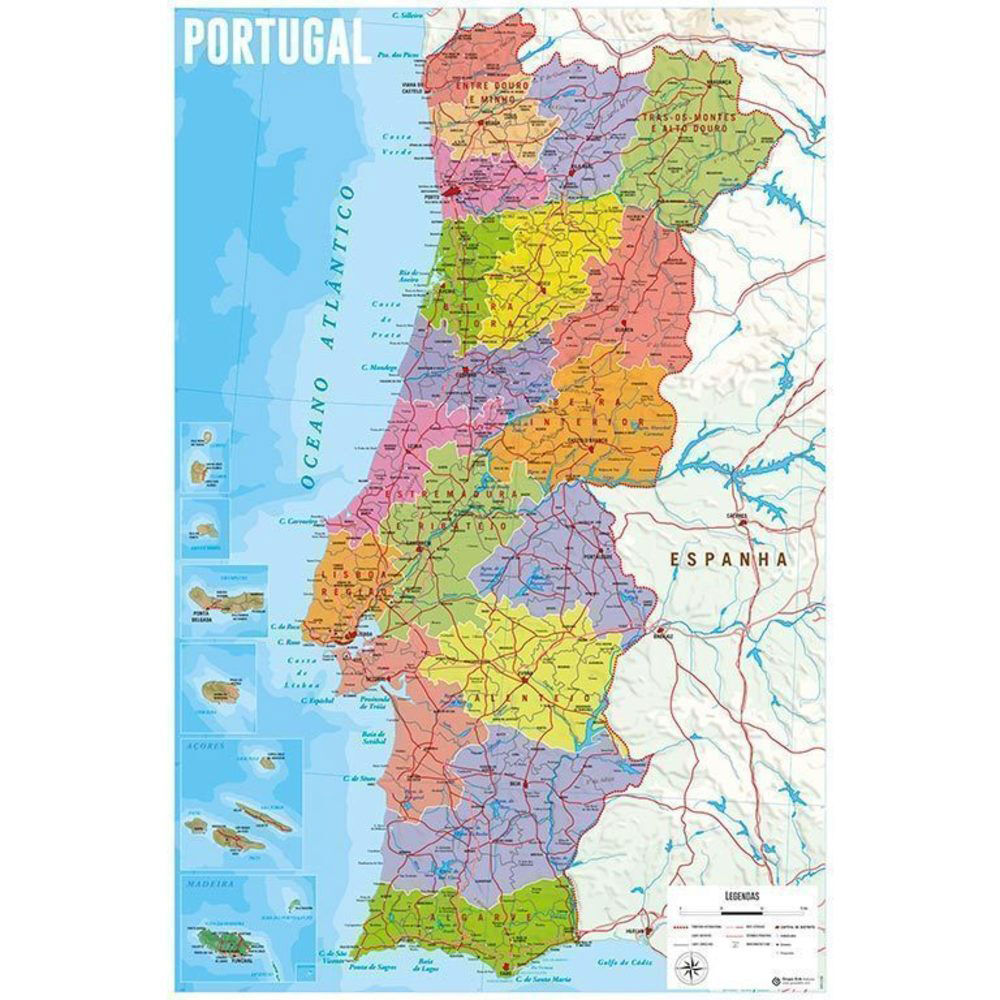 StepMap - Mapa Politico: Portugal a Pakist - Landkarte für World
