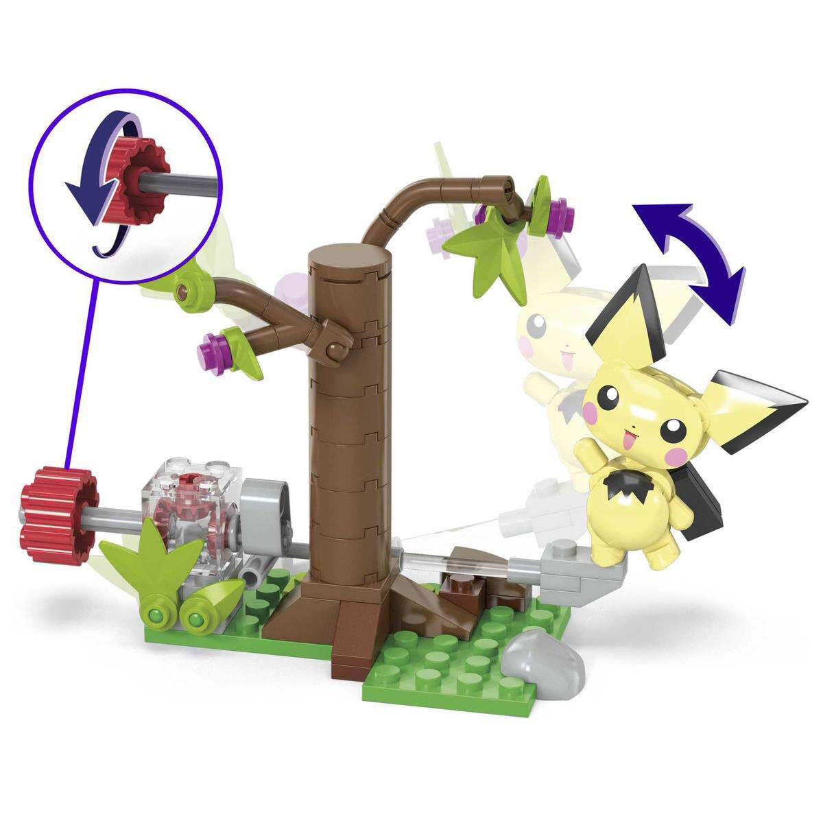 Conjunto de Construção MEGA Pokemon Pikachu, brinquedos de
